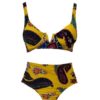 Amarelo com Roxo Estampado 0173